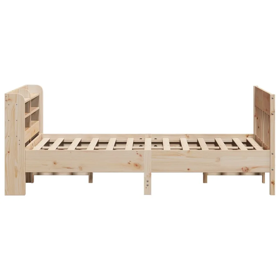 Cadre de lit sans matelas 150x200 cm bois de pin massif - 5