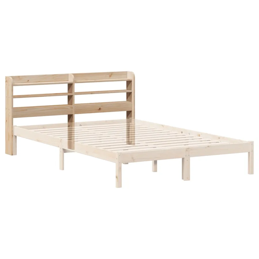 Tête de lit avec étagères 135 cm bois massif de pin - 6