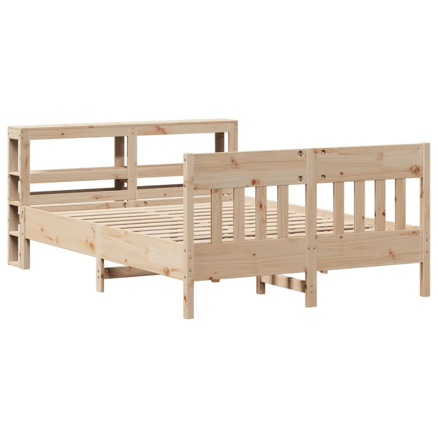 Cadre de lit sans matelas 160x200 cm bois massif de pin - 3