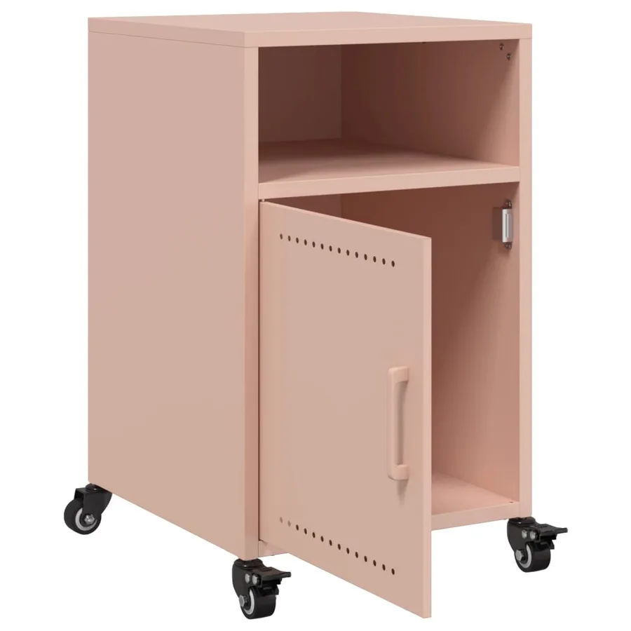 Tables de chevet 2 pcs rose 36x39x59 cm acier - 10