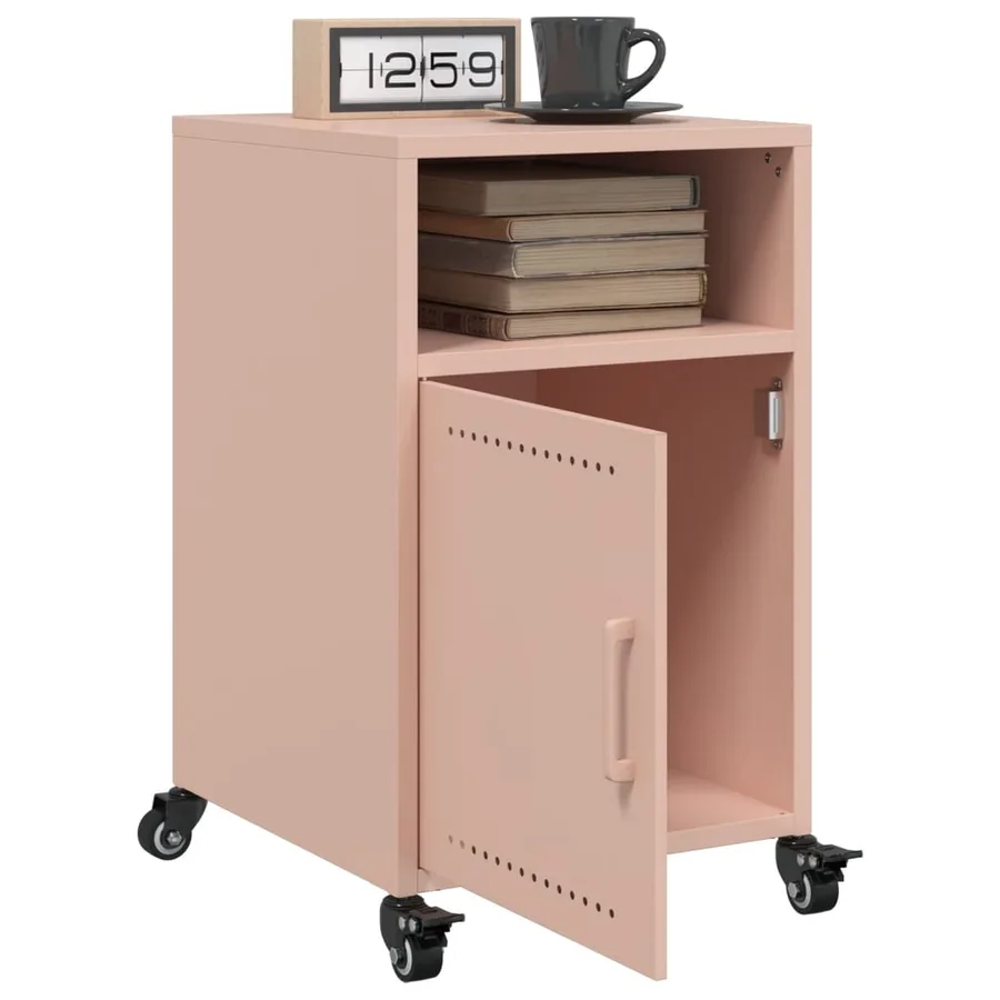 Tables de chevet 2 pcs rose 36x39x59 cm acier - 4