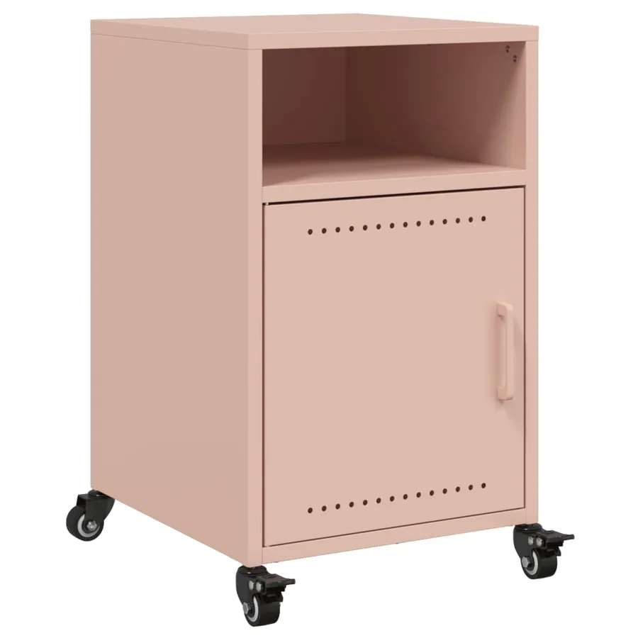 Tables de chevet 2 pcs rose 36x39x59 cm acier - 6