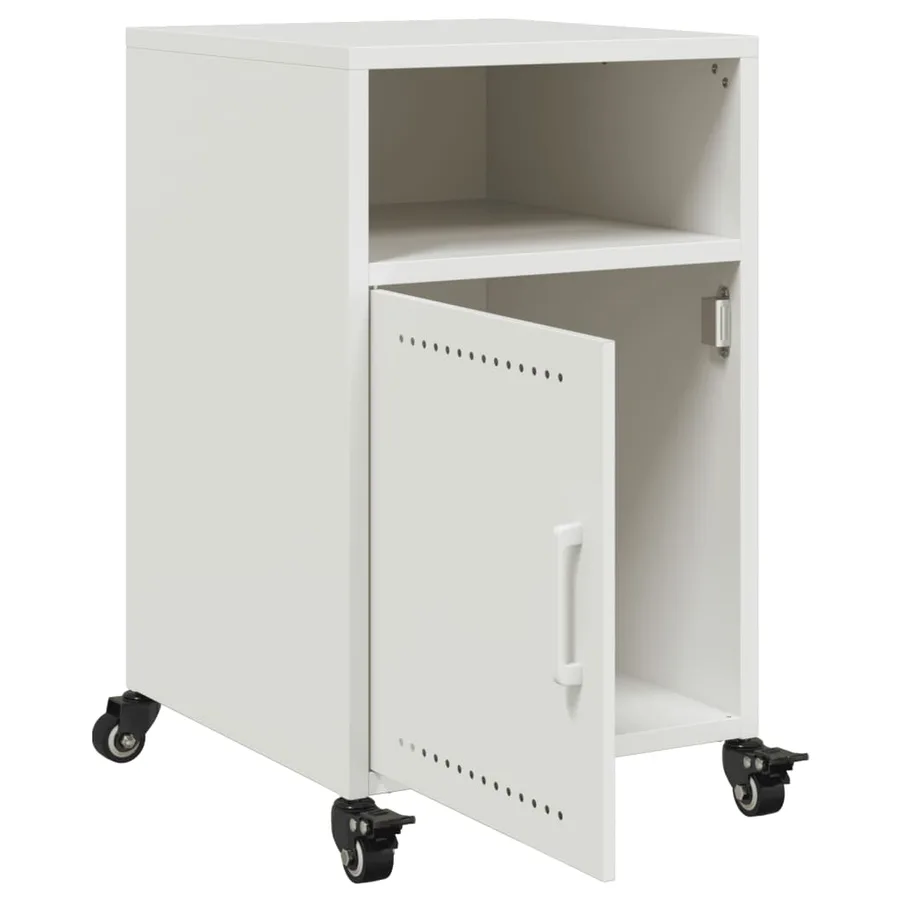 Tables de chevet 2 pcs blanc 36x39x59 cm acier - 10