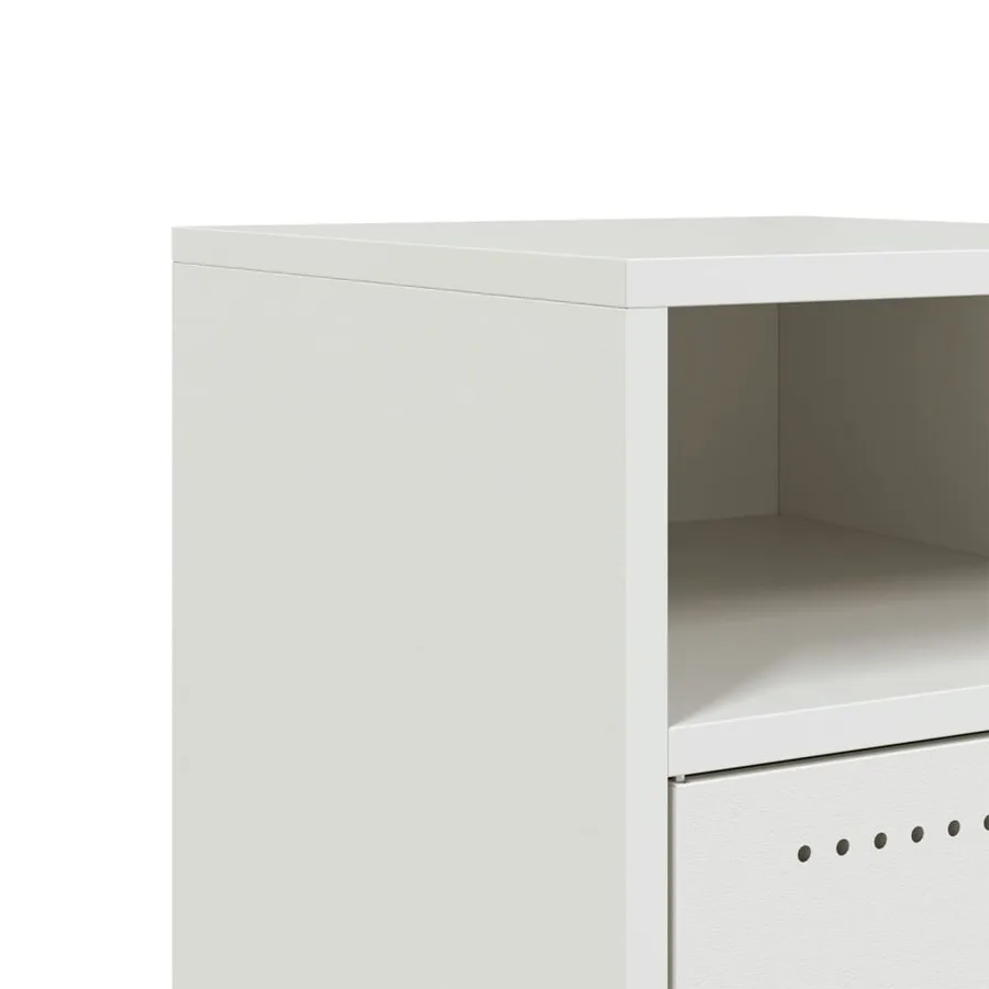 Tables de chevet 2 pcs blanc 36x39x59 cm acier - 11