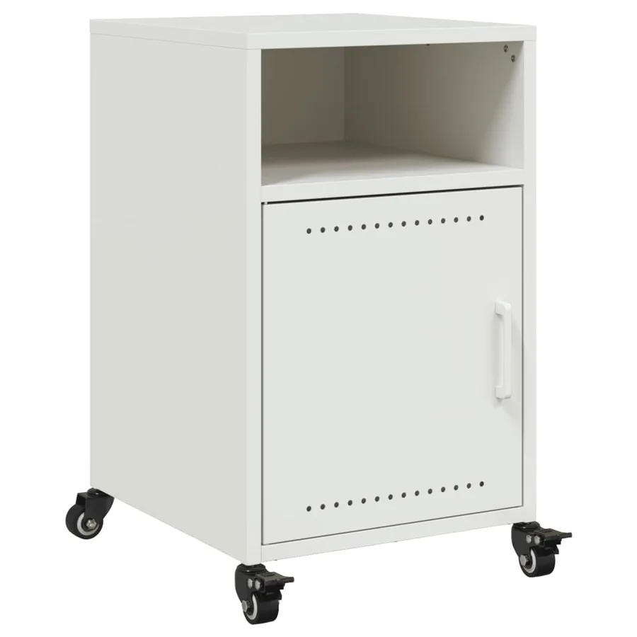 Tables de chevet 2 pcs blanc 36x39x59 cm acier - 6
