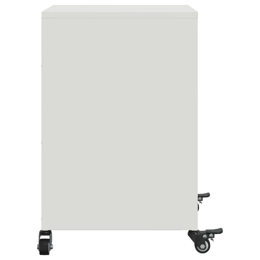 Tables de chevet 2 pcs blanc 36x39x59 cm acier - 7