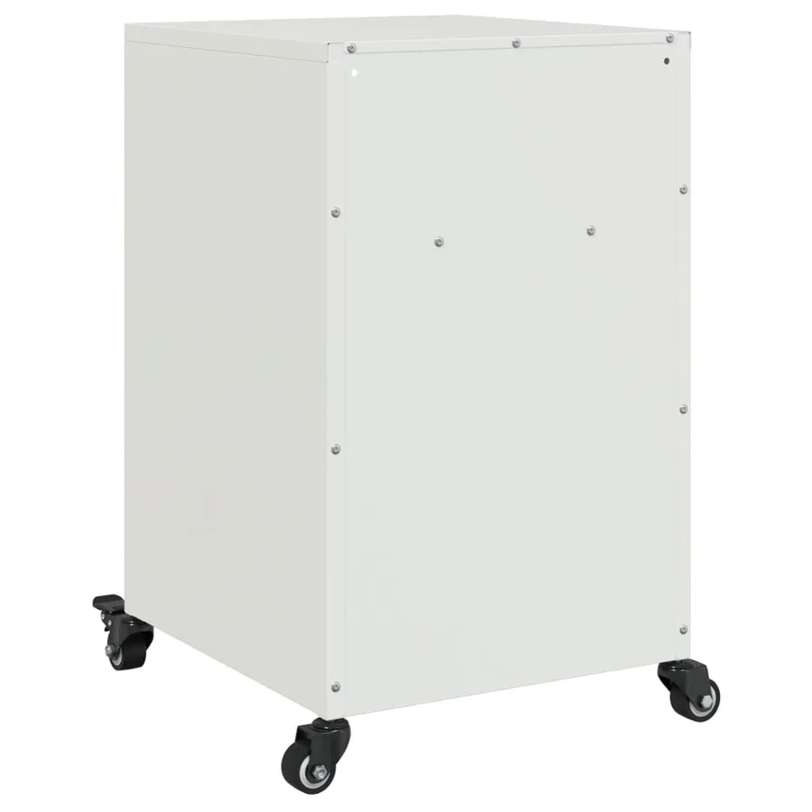 Tables de chevet 2 pcs blanc 36x39x59 cm acier - 8