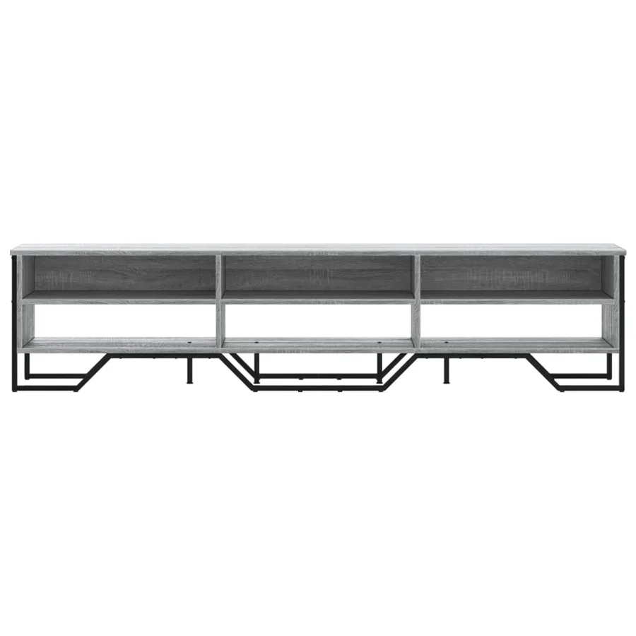 Meuble TV sonoma gris 180x34x41 cm bois d'ingénierie - 4