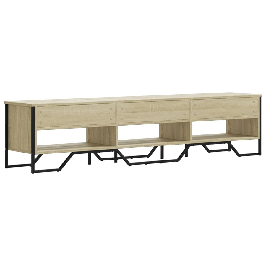 Meuble TV chêne sonoma 180x34x41 cm bois d'ingénierie - 6