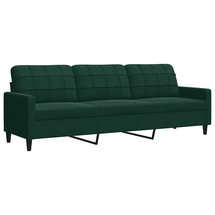 Ensemble de canapés 3 pcs avec coussins et traversins velours - 4