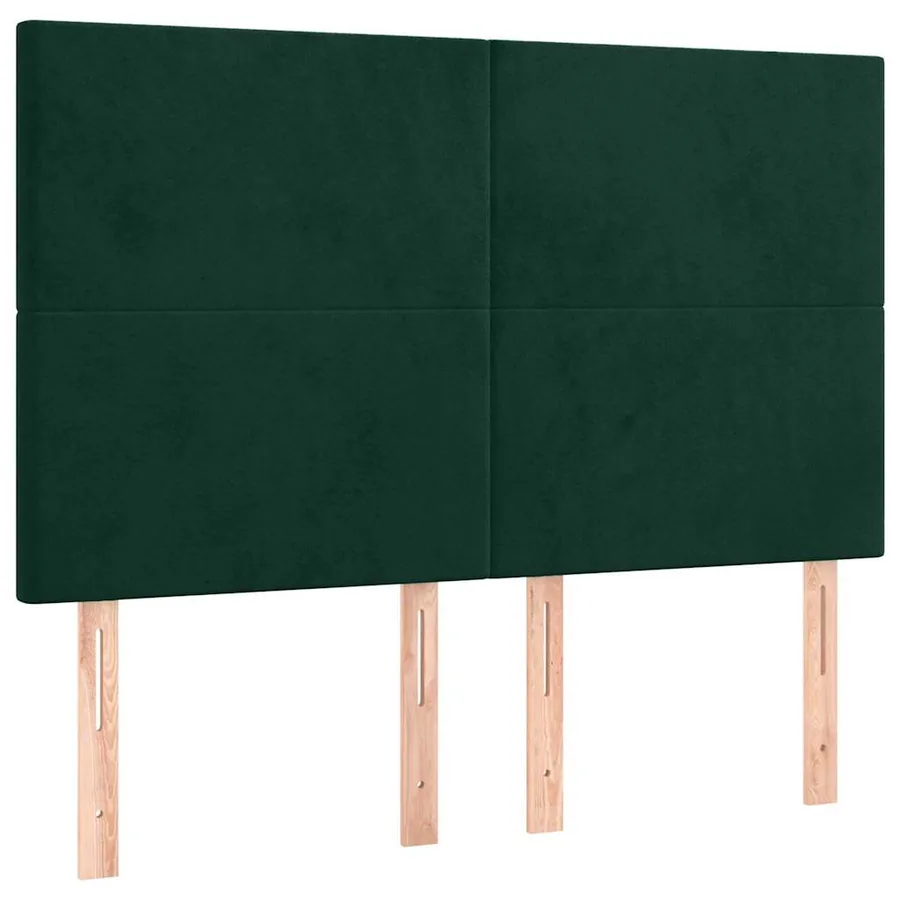 Sommier à lattes de lit et matelas Vert foncé 140x200cm Velours - 5