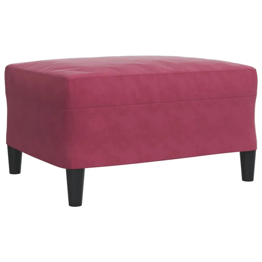Ensemble de canapés 4 pcs avec coussins Rouge bordeaux Velours - 7