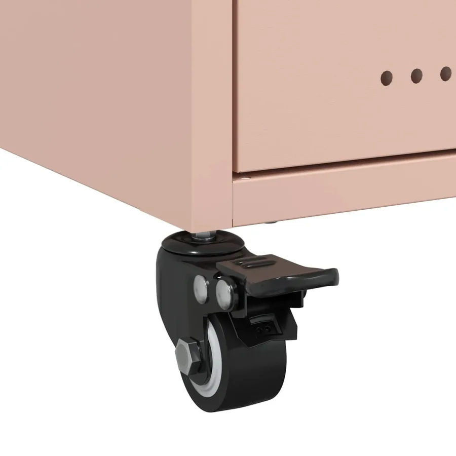 Table de chevet rose 36x39x43,5 cm acier - 10