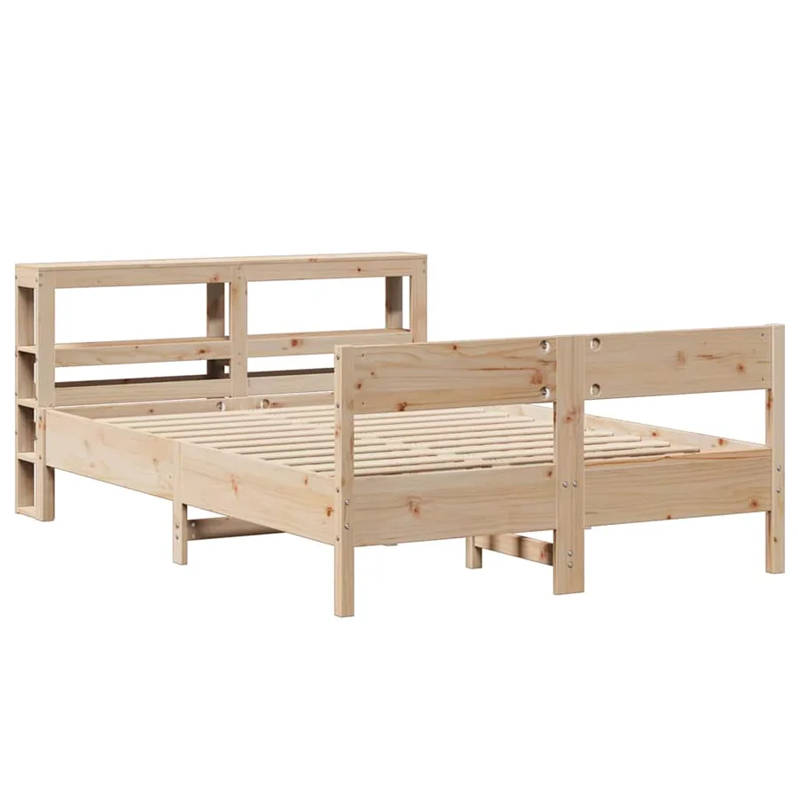 Cadre de lit sans matelas 150x200 cm bois de pin massif - 3