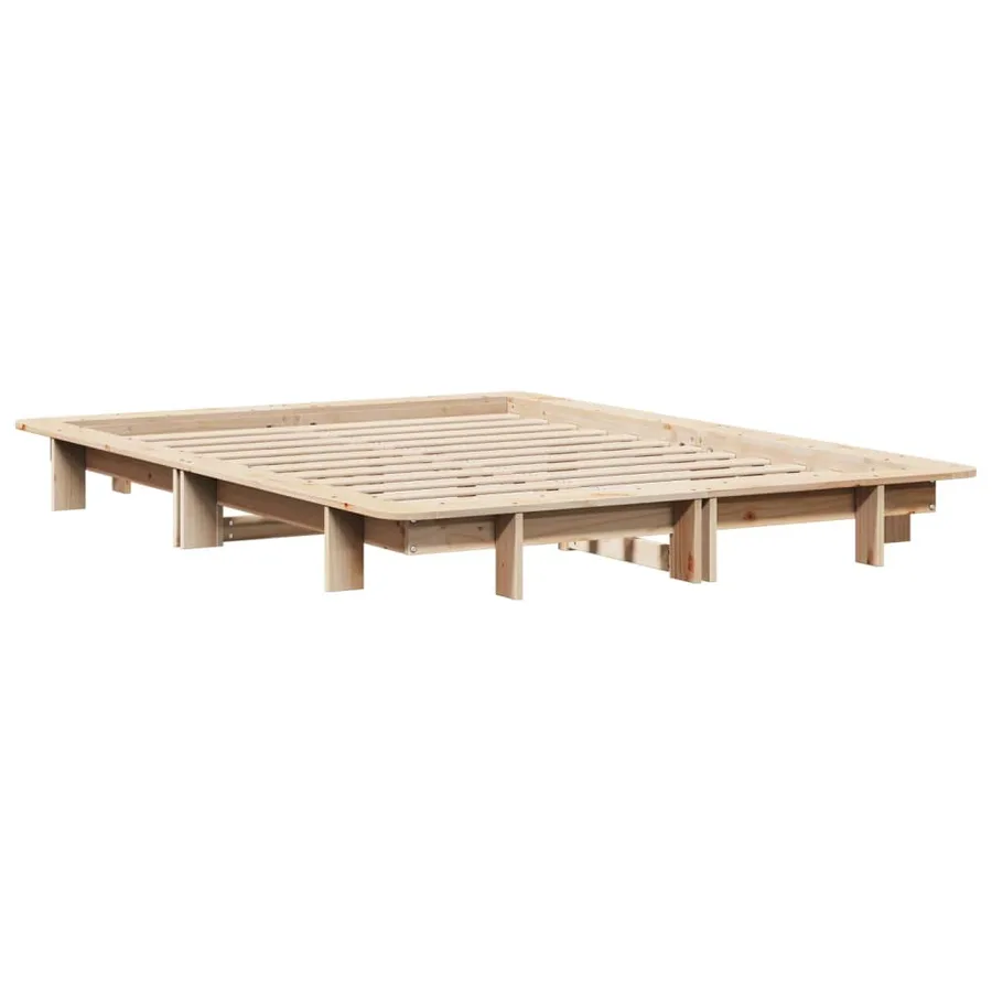 Cadre de lit sans matelas 120x200 cm bois de pin massif - 3