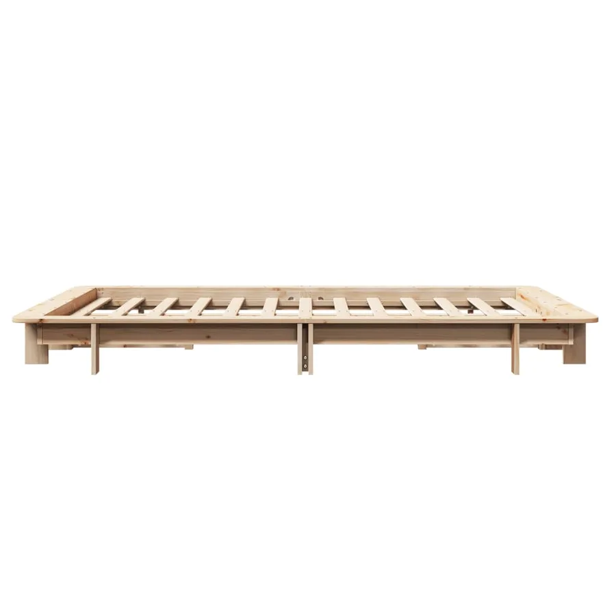 Cadre de lit sans matelas 120x200 cm bois de pin massif - 5