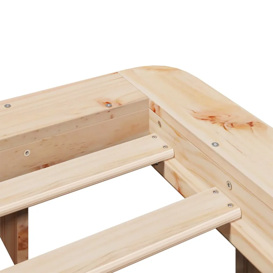 Cadre de lit sans matelas 120x200 cm bois de pin massif - 7