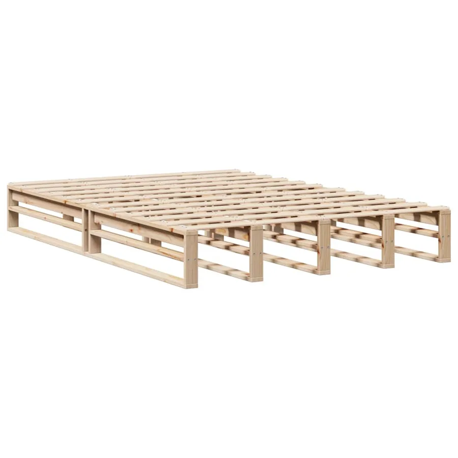 Cadre de lit sans matelas 140x200 cm bois massif de pin - 3