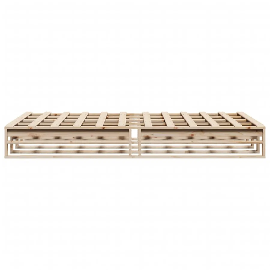 Cadre de lit sans matelas 140x200 cm bois massif de pin - 5