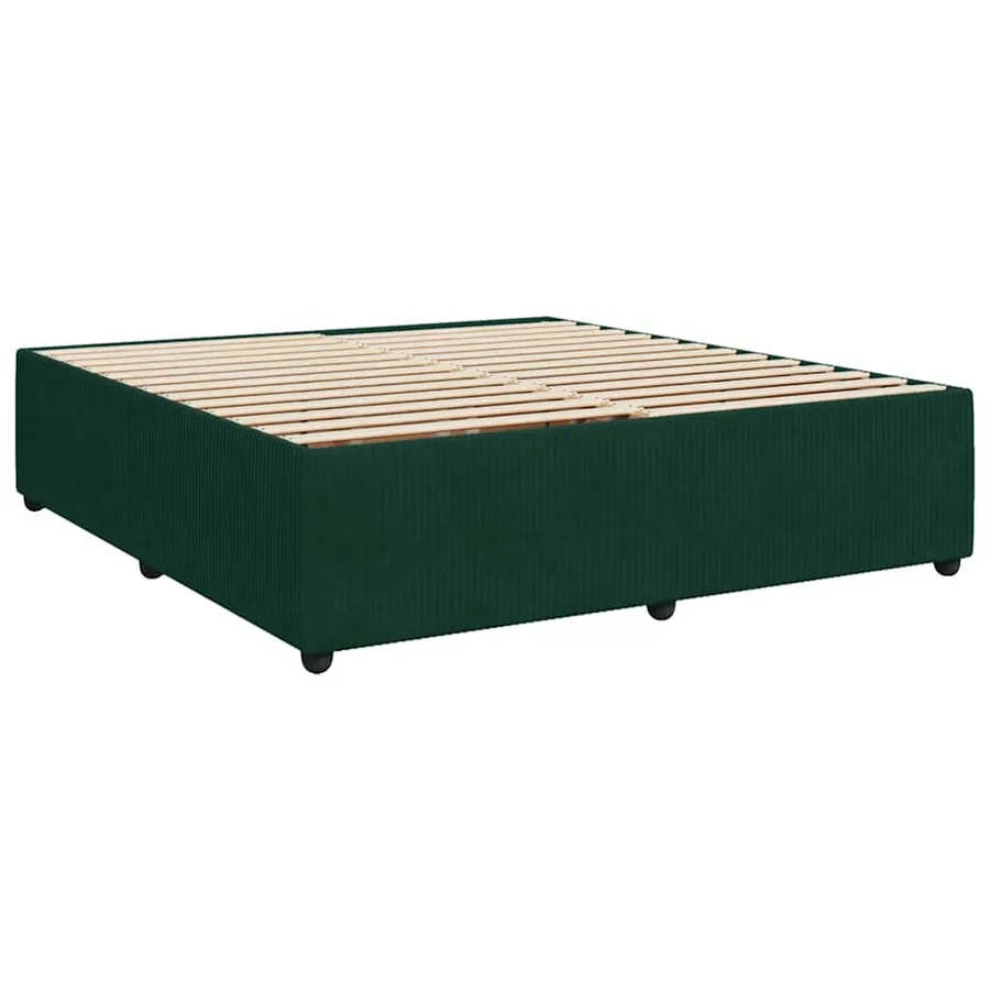Sommier à lattes de lit et matelas Vert foncé 200x200cm Velours - 10