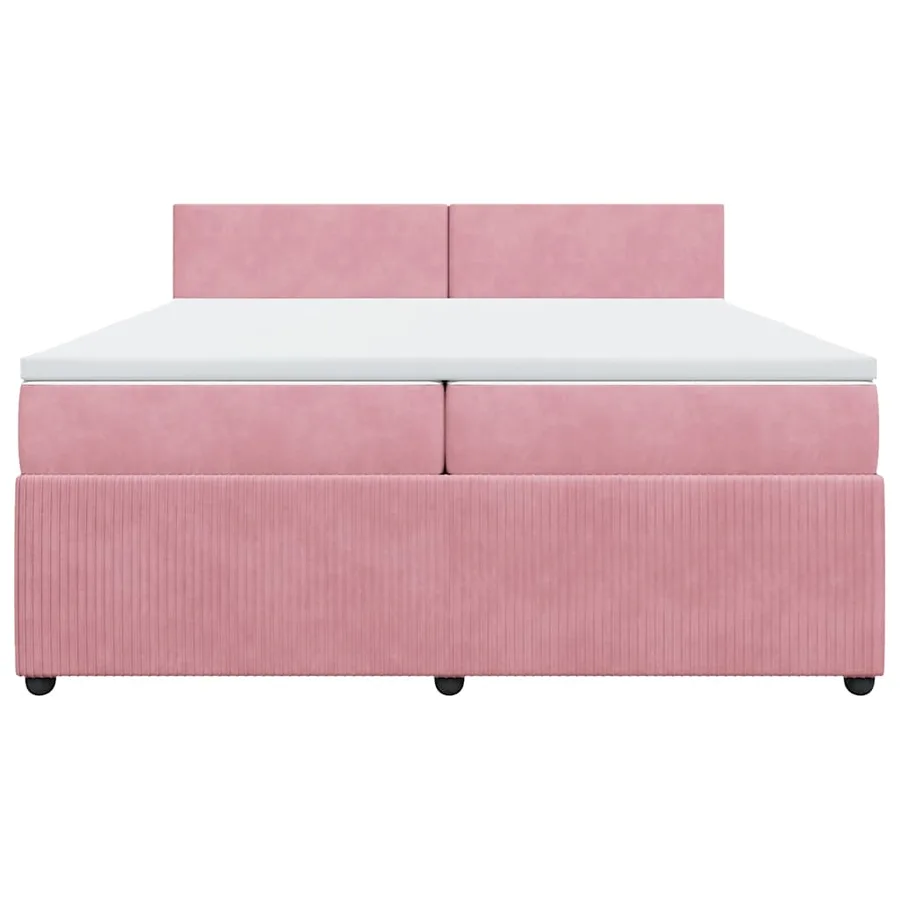 Sommier à lattes de lit avec matelas Rose 200x200 cm Velours - 6