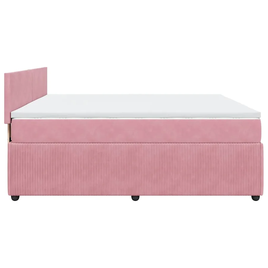 Sommier à lattes de lit avec matelas Rose 200x200 cm Velours - 7
