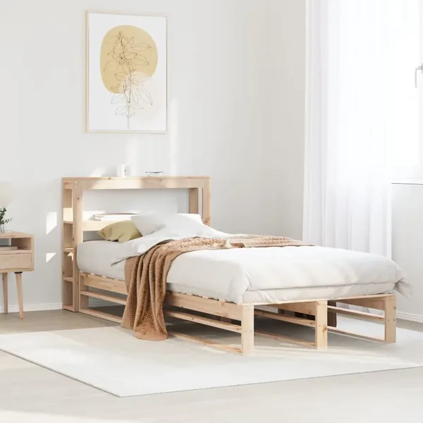 Cadre de lit sans matelas 90x200 cm bois de pin massif