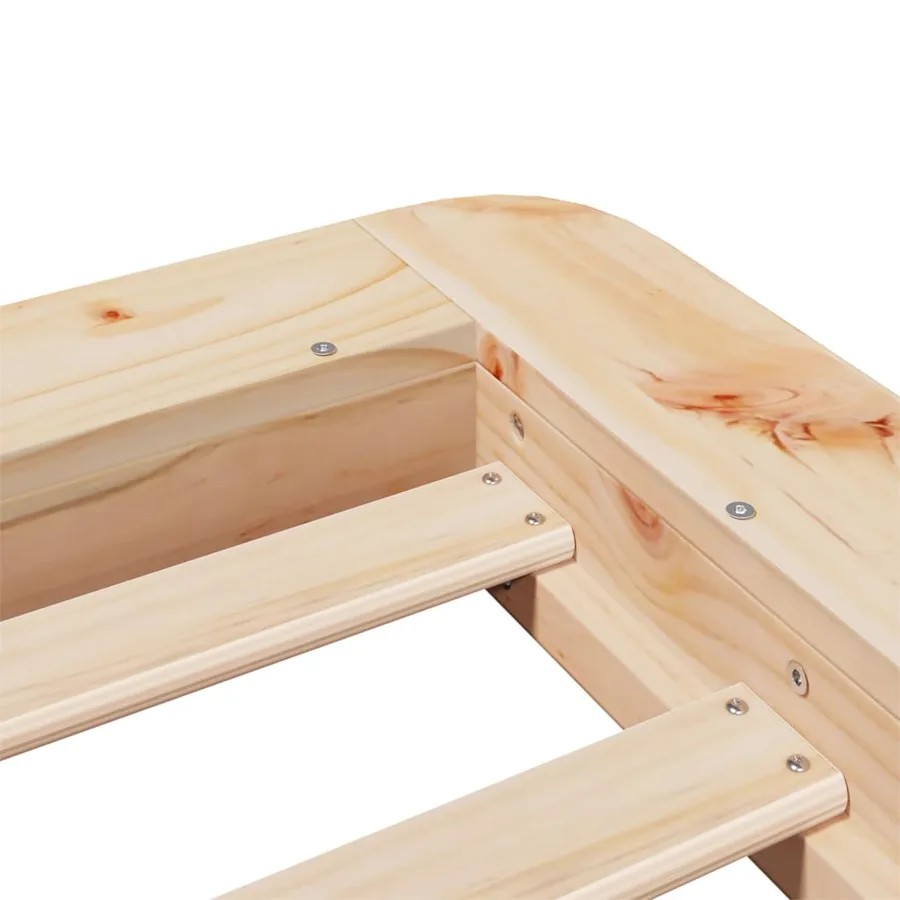 Cadre de lit sans matelas 75x190 cm bois de pin massif - 7