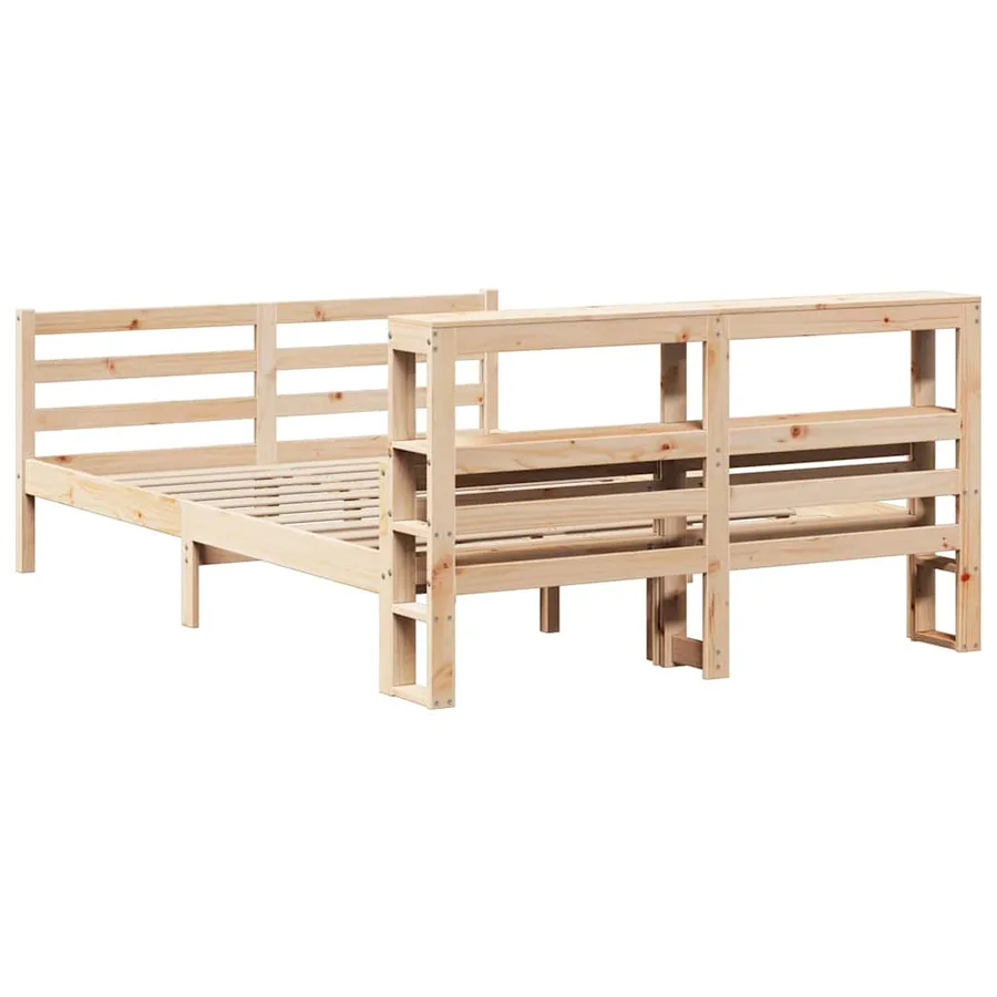 Cadre de lit avec tête de lit sans matelas 140x190 cm - 6