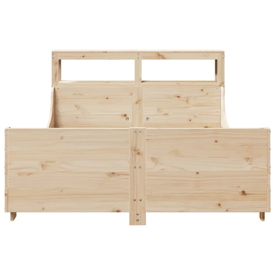 Cadre de lit sans matelas 140x200 cm bois massif de pin - 4