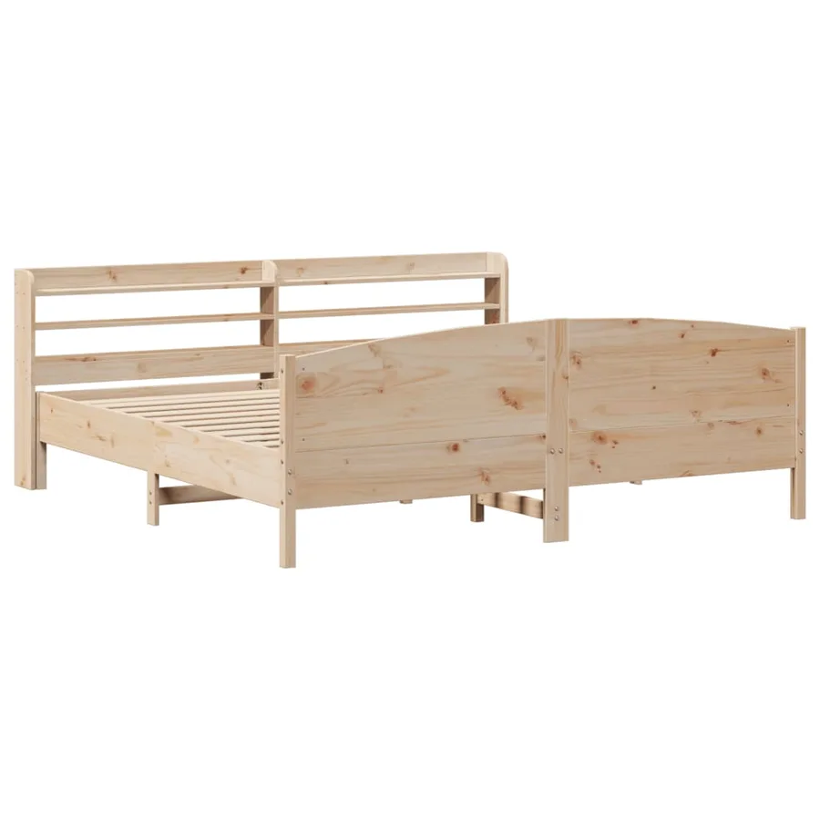 Cadre de lit sans matelas 180x200 cm bois massif de pin - 3