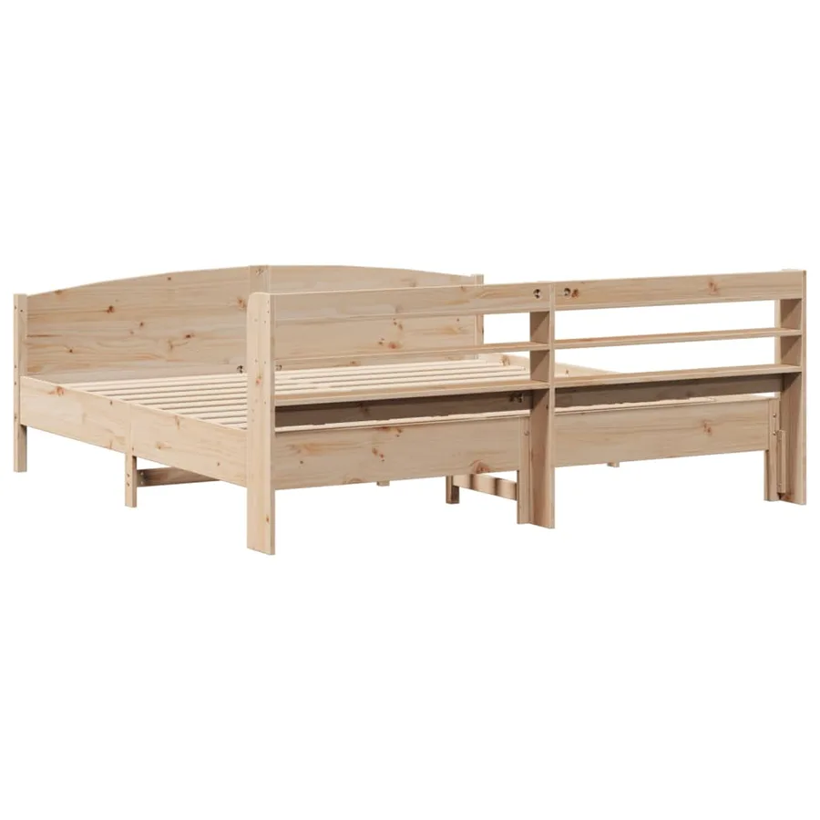 Cadre de lit sans matelas 180x200 cm bois massif de pin - 6
