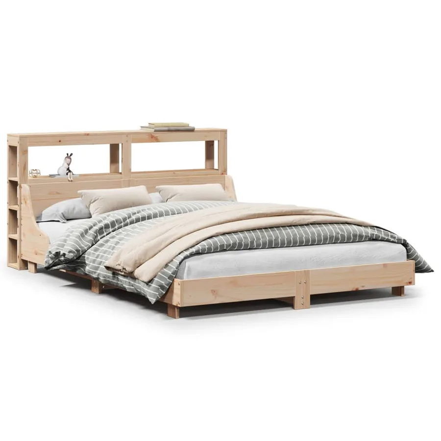Cadre de lit sans matelas 120x190 cm bois de pin massif - 2