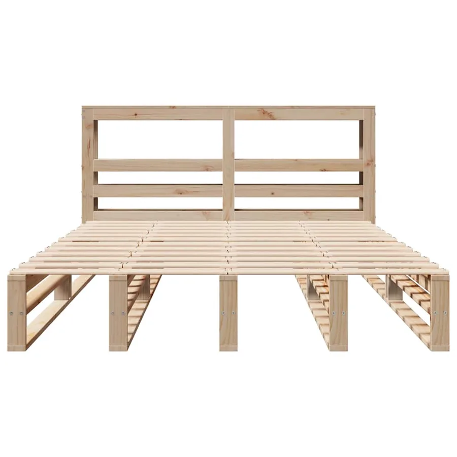 Cadre de lit sans matelas 120x200 cm bois de pin massif - 4
