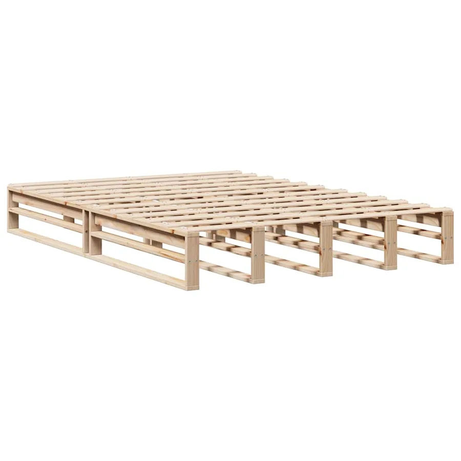 Cadre de lit sans matelas 120x200 cm bois de pin massif - 5