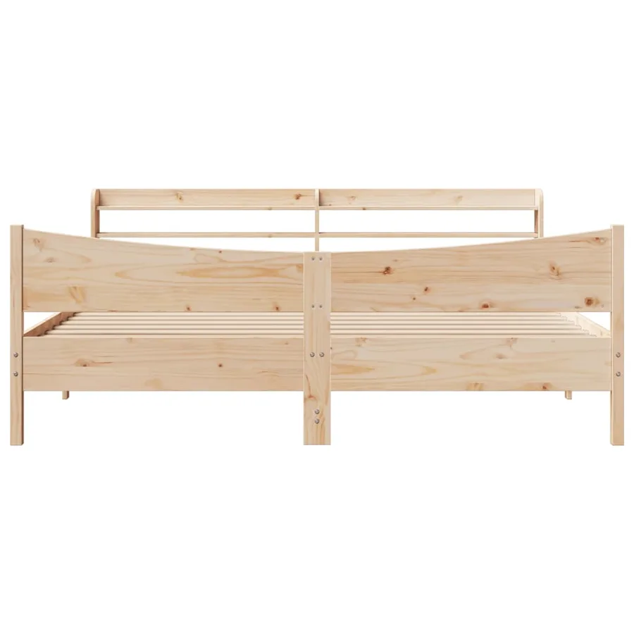 Cadre de lit avec tête de lit 180x200 cm bois de pin massif - 4