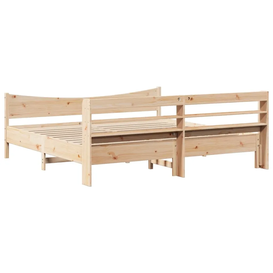 Cadre de lit avec tête de lit 180x200 cm bois de pin massif - 8