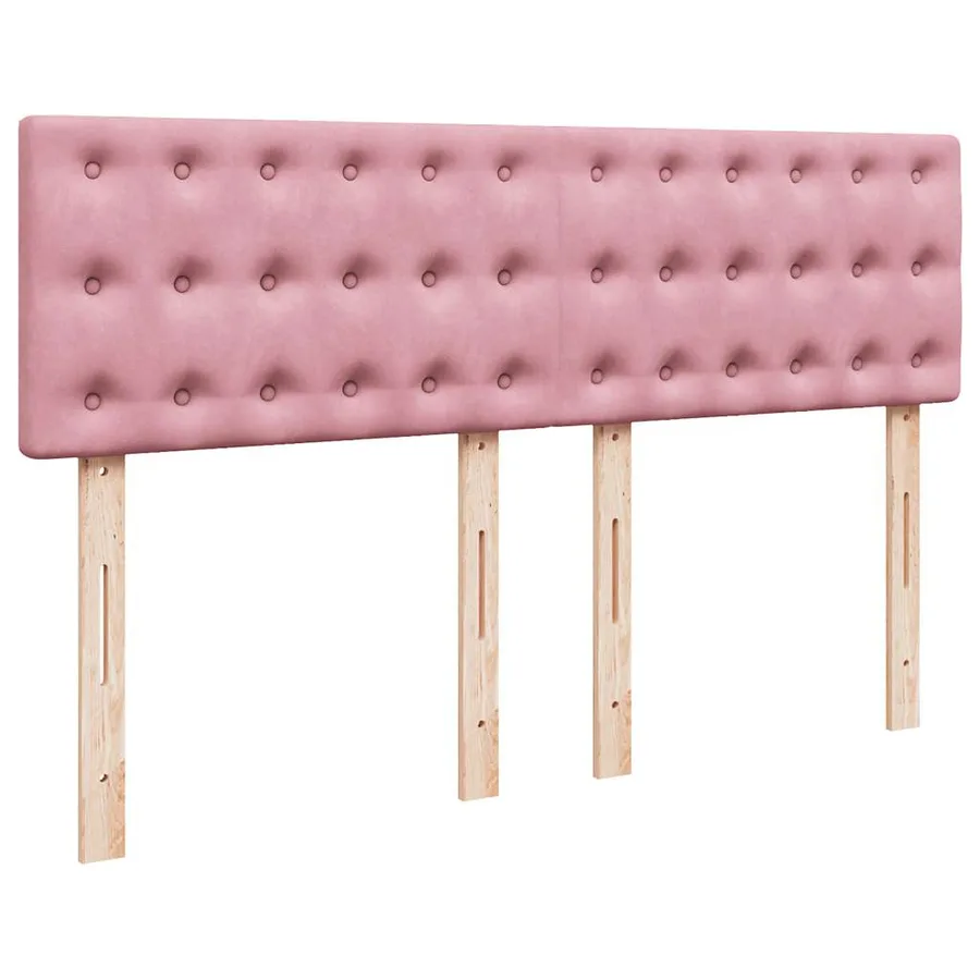 Sommier à lattes de lit avec matelas Rose 160x200 cm Velours - 5