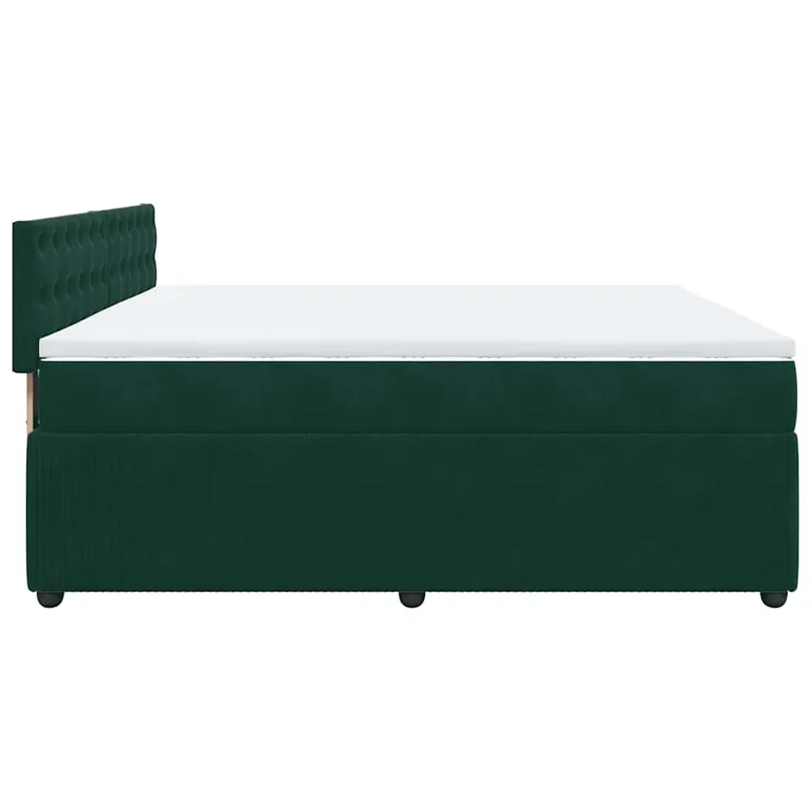 Sommier à lattes de lit et matelas Vert foncé 180x200cm Velours - 9