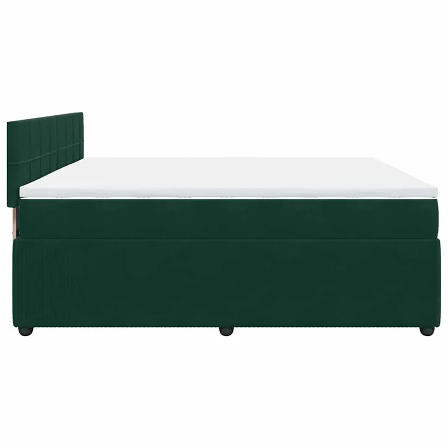 Sommier à lattes de lit et matelas Vert foncé 180x200cm Velours - 9