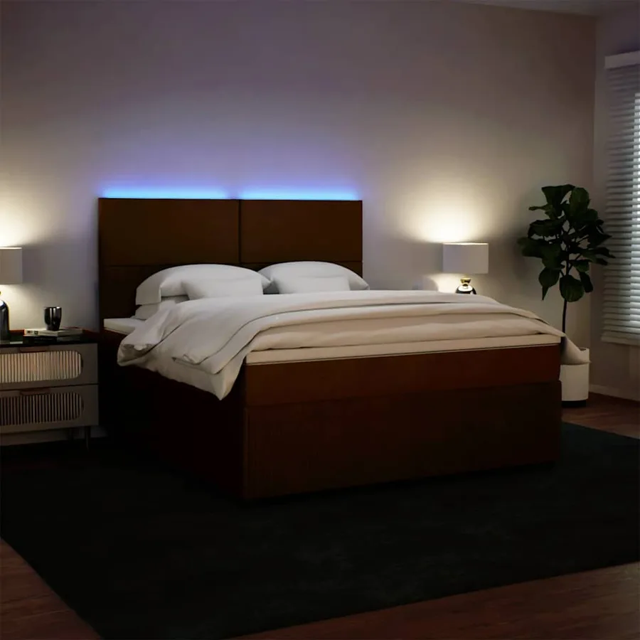 Sommier à lattes de lit avec matelas Rose 180x200 cm Velours - 4