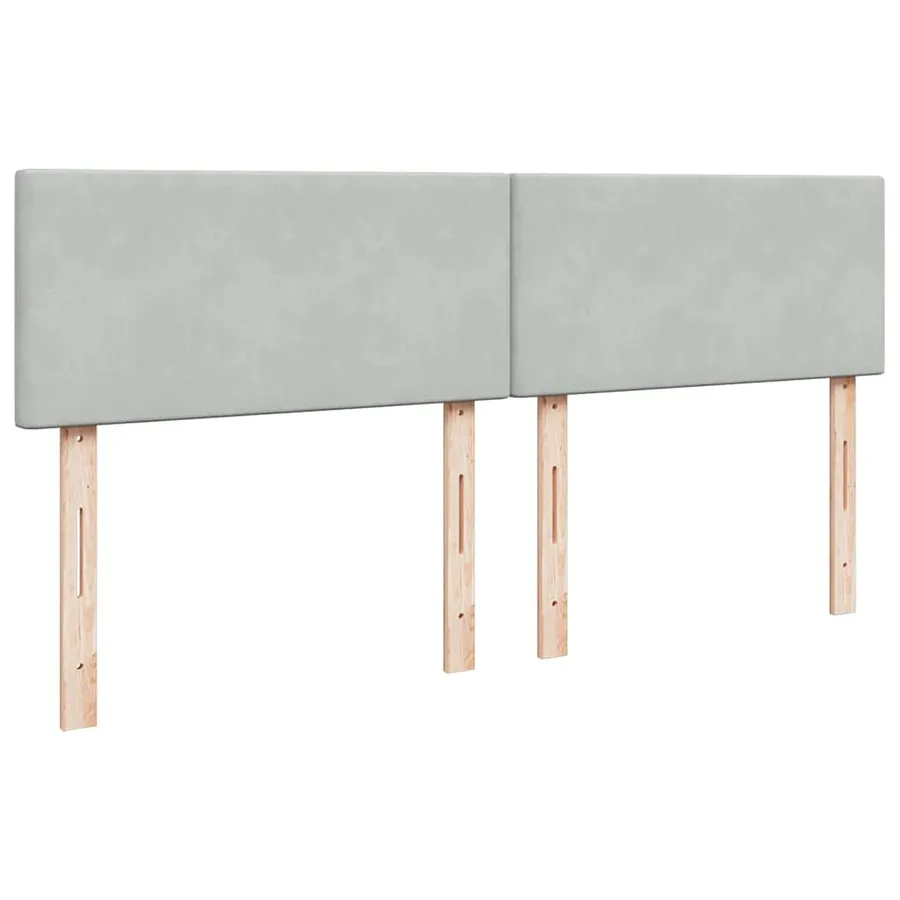 Sommier à lattes de lit et matelas Gris clair 180x200cm Velours - 5