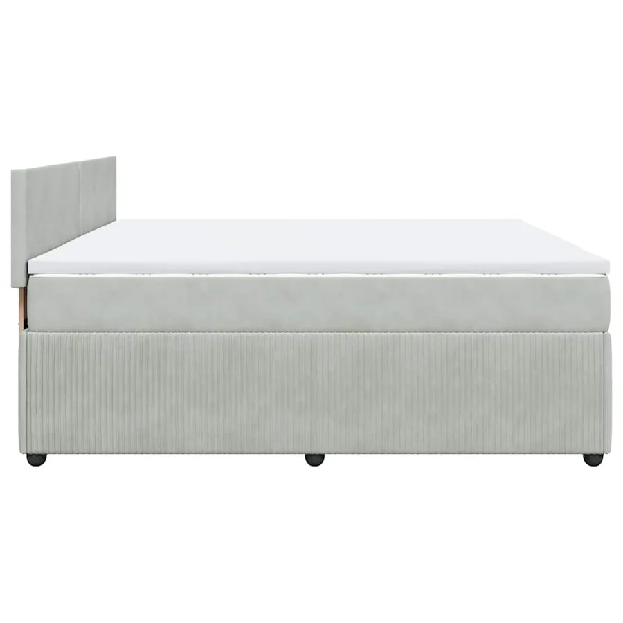 Sommier à lattes de lit et matelas Gris clair 180x200cm Velours - 9
