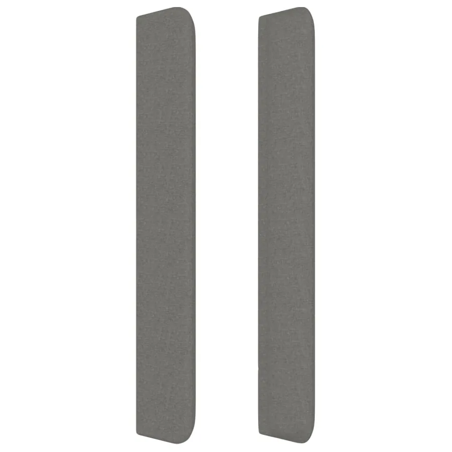 Tête de lit avec oreilles Gris foncé 83x16x118/128 cm Tissu - 4
