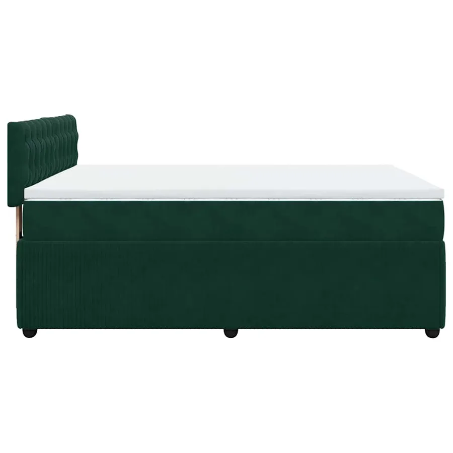 Sommier à lattes de lit et matelas Vert foncé 140x200cm Velours - 7