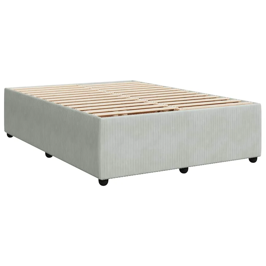 Sommier à lattes de lit et matelas Gris clair 140x200cm Velours - 6