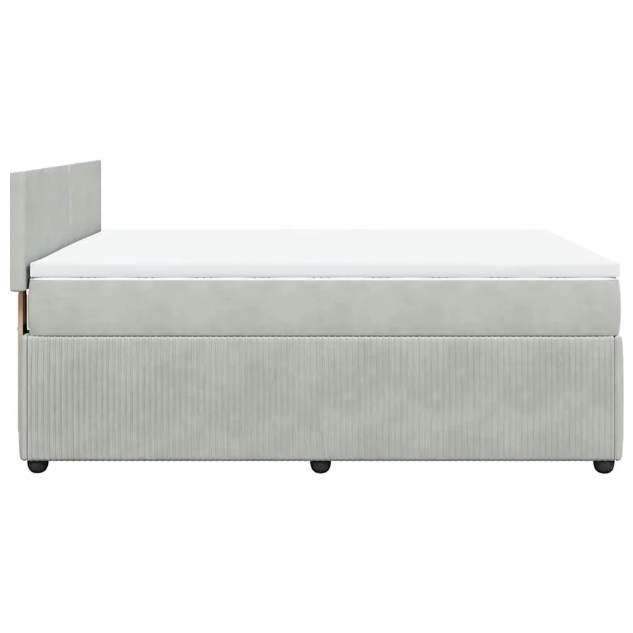 Sommier à lattes de lit et matelas Gris clair 140x200cm Velours - 9