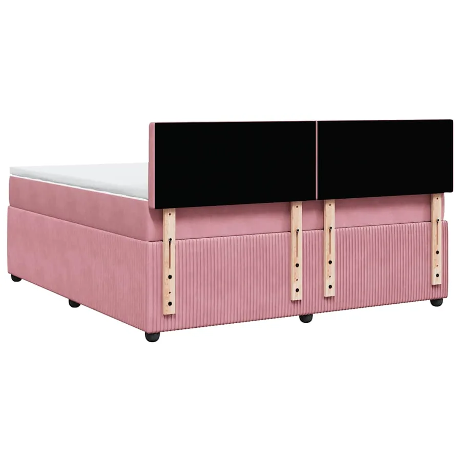 Sommier à lattes de lit avec matelas Rose 180x200 cm Velours - 10