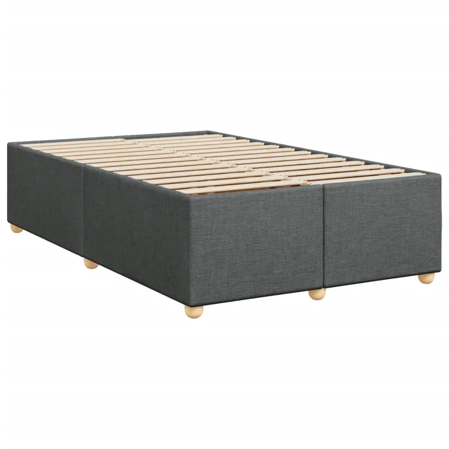Sommier à lattes de lit avec matelas Gris foncé 120x200cm Tissu - 8