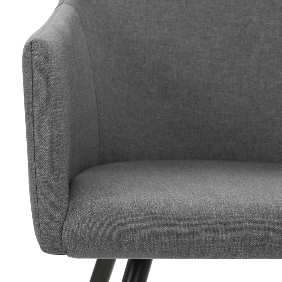 Chaises à manger lot de 4 gris clair tissu - 5